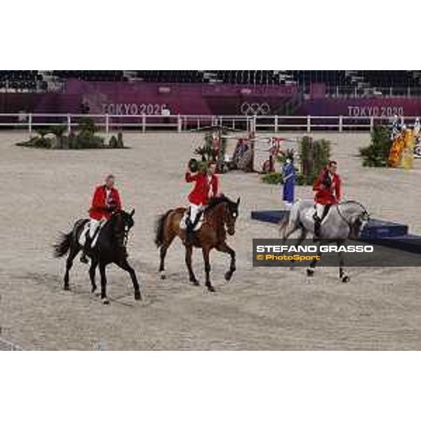 Tokyo 2020 Olympic Games - Show Jumping Team 1st Qualifier - Team Belgium: Pieter Devos, Jerome Guery, Gregory Wathelet - Bronze Medal Tokyo, Equestrian Park - 07 August 2021 Ph. Stefano Grasso