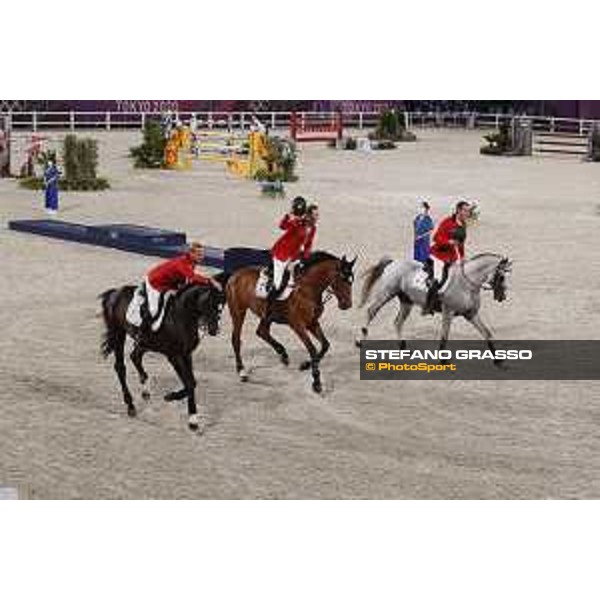 Tokyo 2020 Olympic Games - Show Jumping Team 1st Qualifier - Team Belgium: Pieter Devos, Jerome Guery, Gregory Wathelet - Bronze Medal Tokyo, Equestrian Park - 07 August 2021 Ph. Stefano Grasso