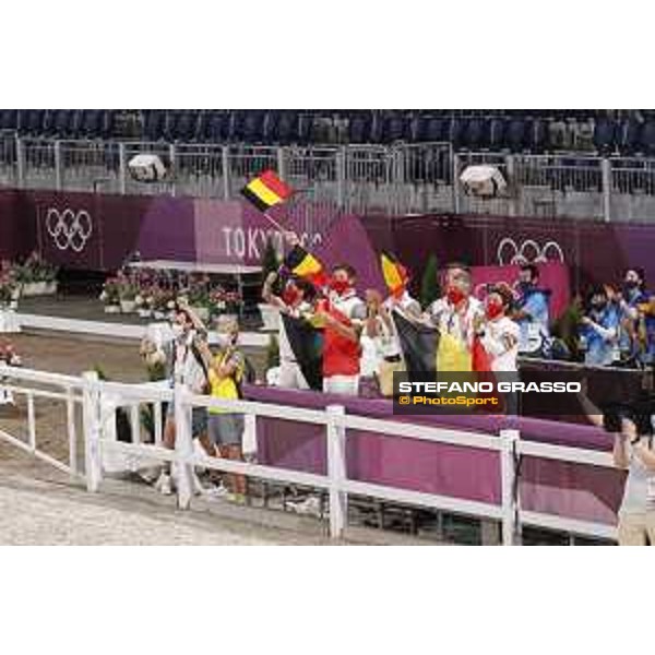 Tokyo 2020 Olympic Games - Show Jumping Team 1st Qualifier - Team Belgium: Pieter Devos, Jerome Guery, Gregory Wathelet - Bronze Medal Tokyo, Equestrian Park - 07 August 2021 Ph. Stefano Grasso