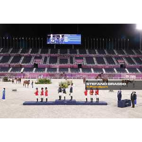 Tokyo 2020 Olympic Games - Show Jumping Team 1st Qualifier - The podium: 1st Sweden, 2nd USA, 3rd Belgium Tokyo, Equestrian Park - 07 August 2021 Ph. Stefano Grasso