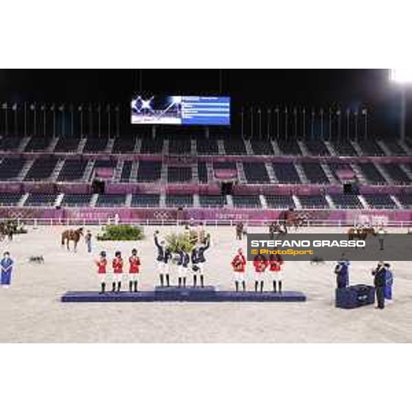 Tokyo 2020 Olympic Games - Show Jumping Team 1st Qualifier - The podium: 1st Sweden, 2nd USA, 3rd Belgium Tokyo, Equestrian Park - 07 August 2021 Ph. Stefano Grasso