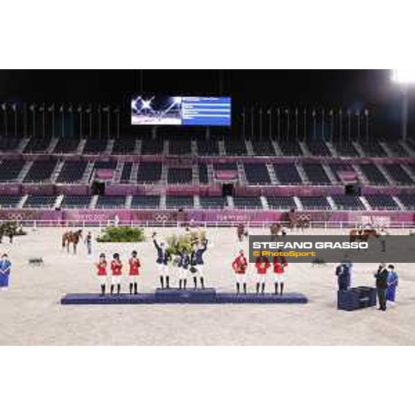 Tokyo 2020 Olympic Games - Show Jumping Team 1st Qualifier - The podium: 1st Sweden, 2nd USA, 3rd Belgium Tokyo, Equestrian Park - 07 August 2021 Ph. Stefano Grasso