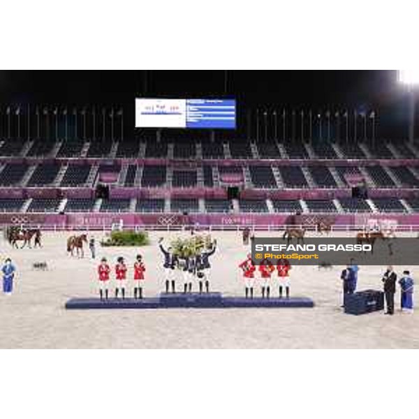 Tokyo 2020 Olympic Games - Show Jumping Team 1st Qualifier - The podium: 1st Sweden, 2nd USA, 3rd Belgium Tokyo, Equestrian Park - 07 August 2021 Ph. Stefano Grasso