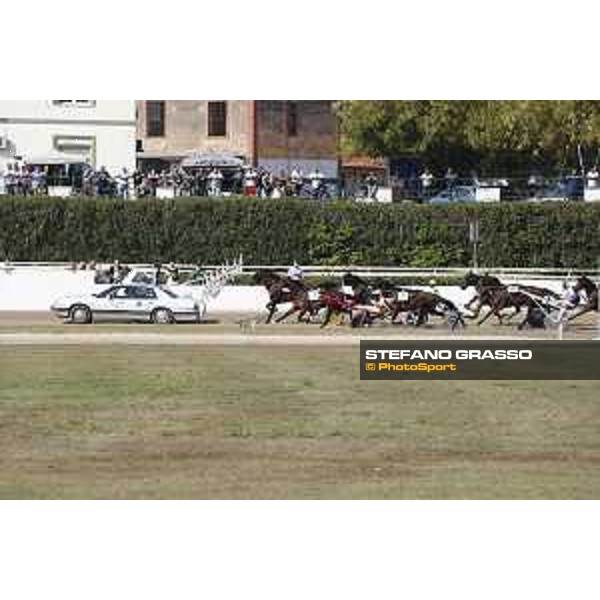 Alessandro Gocciadoro and Alrajah One wins the 2nd heat of 72° Gran Premio Lotteria Napoli - Agnano, 3 October 2021 Ph. Stefano Grasso/Ippodromi Partenopei