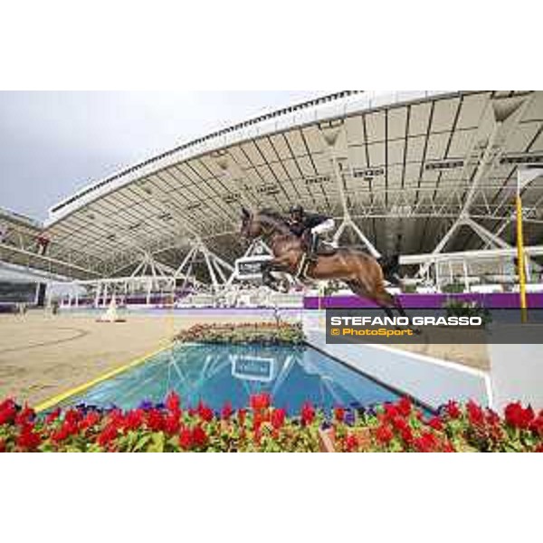 CHI AL SHAQAB 2023 - Doha, Al Shaqab 27/02/23 - ph.Stefano Grasso/CHI AL SHAQAB - Omar Abdul Aziz Al Marzooqi UAE Dalida van de Zuuthoeve_CSIO4 Al Shaqab_20230227_01SG9890.JPG