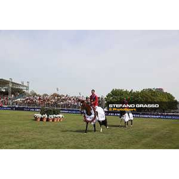 FEI Jumping European Championship Milano 2023 - Milano, San Siro galopp racecourse - 3 September 2023 - ph.Stefano Grasso Guerdat Steve from SUI riding Dynamix de Belheme is FEI Jumping European Champion