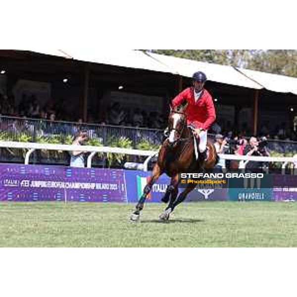 FEI Jumping European Championship Milano 2023 - Milano, San Siro galopp racecourse - 3 September 2023 - ph.Stefano Grasso Guerdat Steve from SUI riding Dynamix de Belheme is FEI Jumping European Champion