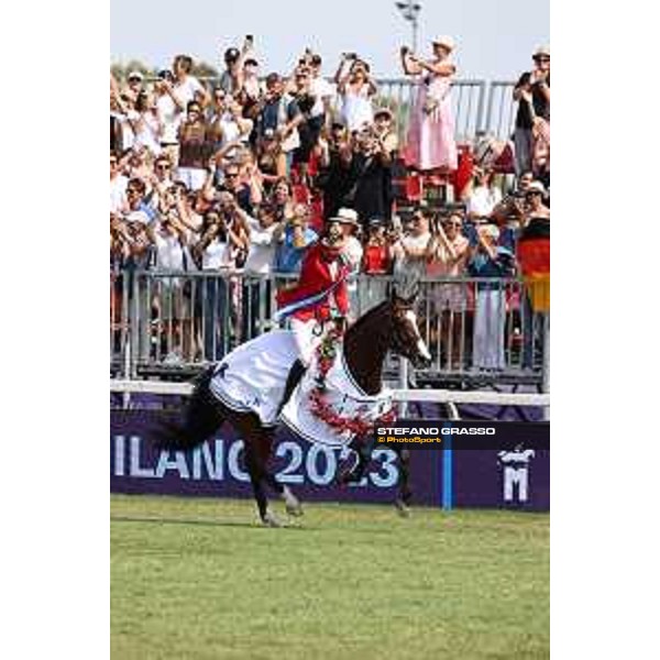 FEI Jumping European Championship Milano 2023 - Milano, San Siro galopp racecourse - 3 September 2023 - ph.Stefano Grasso Guerdat Steve from SUI riding Dynamix de Belheme is FEI Jumping European Champion