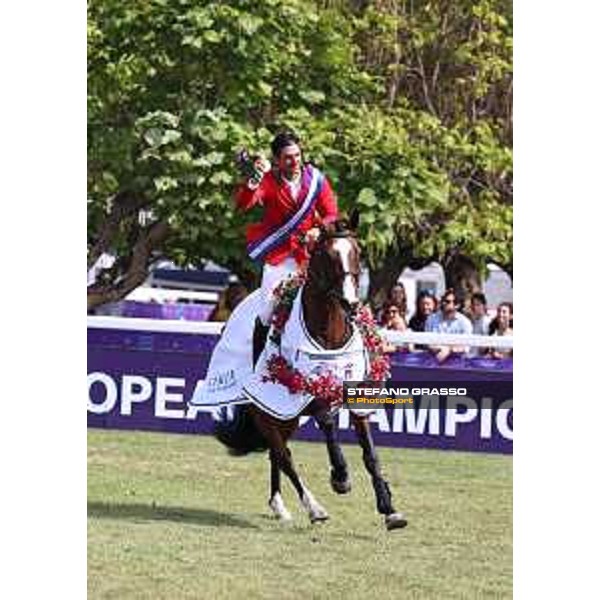 FEI Jumping European Championship Milano 2023 - Milano, San Siro galopp racecourse - 3 September 2023 - ph.Stefano Grasso Guerdat Steve from SUI riding Dynamix de Belheme is FEI Jumping European Champion