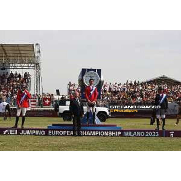 FEI Jumping European Championship Milano 2023 - Milano, San Siro galopp racecourse - 3 September 2023 - ph.Stefano Grasso Guerdat Steve from SUI riding Dynamix de Belheme is FEI Jumping European Champion