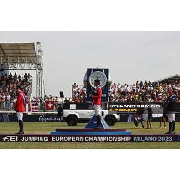 FEI Jumping European Championship Milano 2023 - Milano, San Siro galopp racecourse - 3 September 2023 - ph.Stefano Grasso Guerdat Steve from SUI riding Dynamix de Belheme is FEI Jumping European Champion