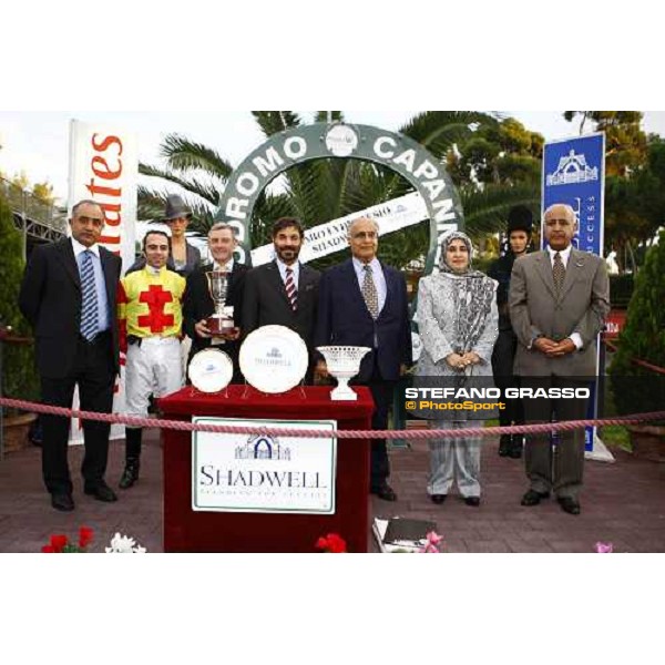 the prize giving ceremony of the Premio Lydia Tesio Shadwell wons by Alan Munro on Eva\'s Request Rome Capanannelle, 25th oct. 2009 Ph.Stefano Grasso