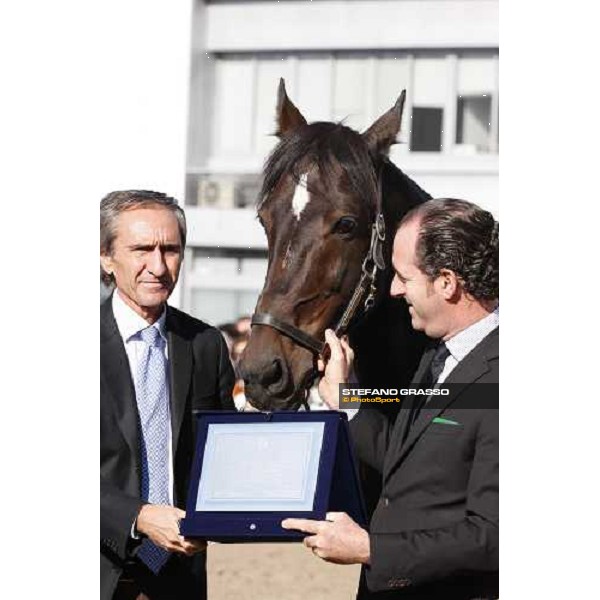 Varenne, on. Zaia and Enzo Giordano at Fieracavalli 2009 Verona,7th nov. 2009 ph. Fieracavalli/Stefano Grasso