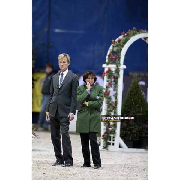 Eleonora Ottaviani and Conrad Homfeld during the Jumping Verona - Rolex Fei World Cup tm 2009 Verona, 8th nov. 2009 ph.Fieracavalli/Stefano Grasso