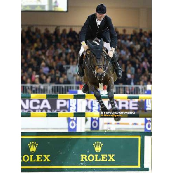 Gilbert Bockmann on No Fathers\'s Girl 2nd in the Jumping Verona - Rolex Fei World Cup tm 2009 Verona, 8th nov. 2009 ph.Fieracavalli/Stefano Grasso