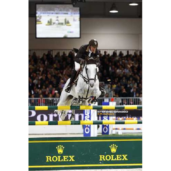 Kevin Staut jumps on Silvana during the Jumping Verona - Rolex Fei World Cup tm 2009 Verona, 8th nov. 2009 ph.Fieracavalli/Stefano Grasso