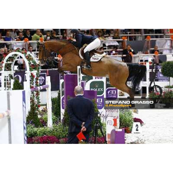 Tina Lund on A DUR R Jumping Verona - Rolex Fei World Cup tm 2009 Verona, 8th nov. 2009 ph. Fieracavalli/Stefano Grasso
