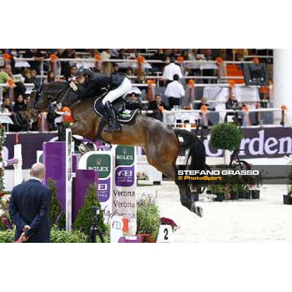 Francesca Capponi on Stallone Jumping Verona - Rolex Fei World Cup tm 2009 Verona, 8th nov. 2009 ph. Fieracavalli/Stefano Grasso