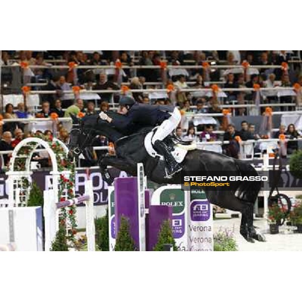 Giuseppe Rolli on Jericho de La Vie Jumping Verona - Rolex Fei World Cup tm 2009 Verona, 8th nov. 2009 ph. Fieracavalli/Stefano Grasso