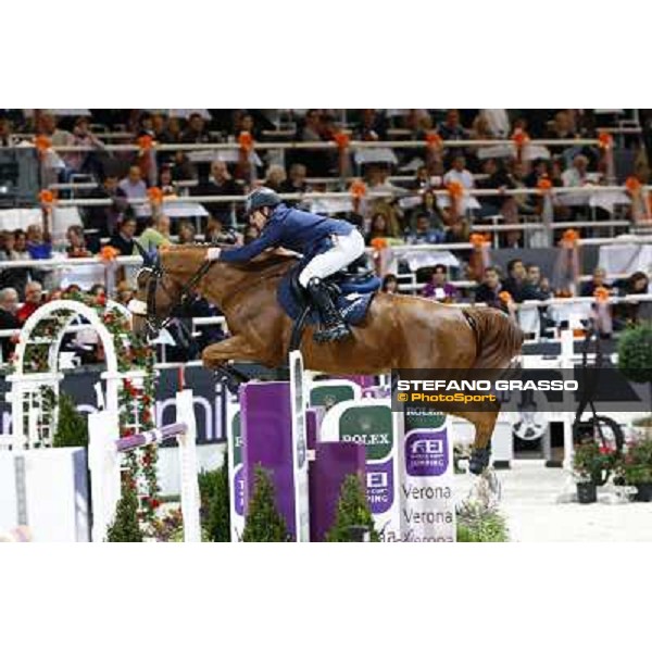 Gianni Giovoni on Joyau d\' Opal Jumping Verona - Rolex Fei World Cup tm 2009 Verona, 8th nov. 2009 ph. Fieracavalli/Stefano Grasso