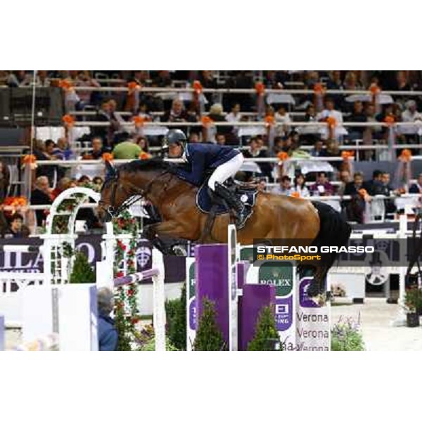Julien Epaillard on Latina du Pitray Jumping Verona - Rolex Fei World Cup tm 2009 Verona, 8th nov. 2009 ph. Fieracavalli/Stefano Grasso