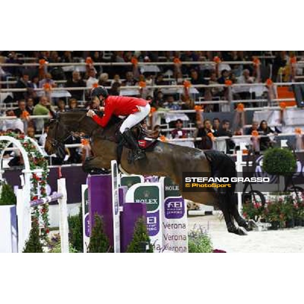 Pius Schwizer on Carlina Jumping Verona - Rolex Fei World Cup tm 2009 Verona, 8th nov. 2009 ph. Fieracavalli/Stefano Grasso