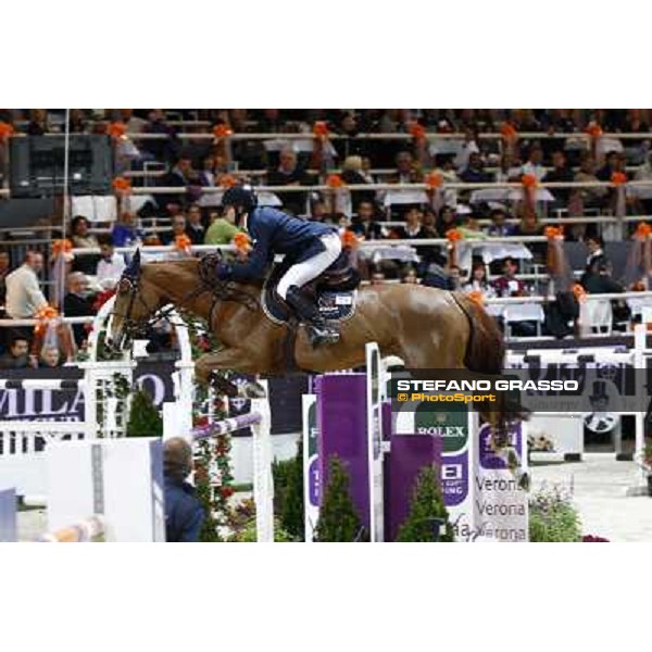 Simon Delestre on Melodie Ardente Jumping Verona - Rolex Fei World Cup tm 2009 Verona, 8th nov. 2009 ph. Fieracavalli/Stefano Grasso