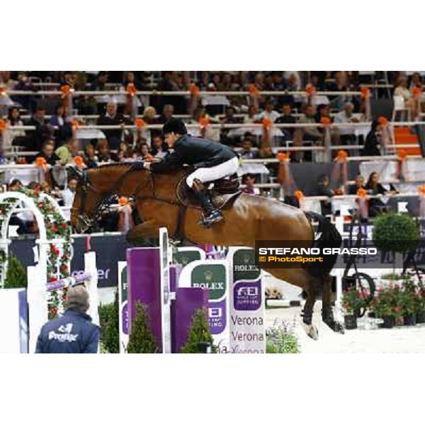 Leon Thijssen on Olaf Jumping Verona - Rolex Fei World Cup tm 2009 Verona, 8th nov. 2009 ph. Fieracavalli/Stefano Grasso