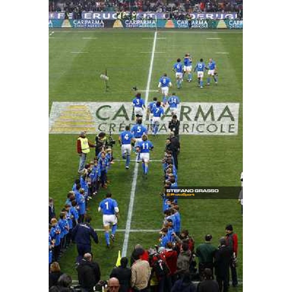 test match Italia vs. All Blacks - The Italiam Team enters the Stadium Milan, San Siro, 14th nov. 2009 ph.Stefano Grasso