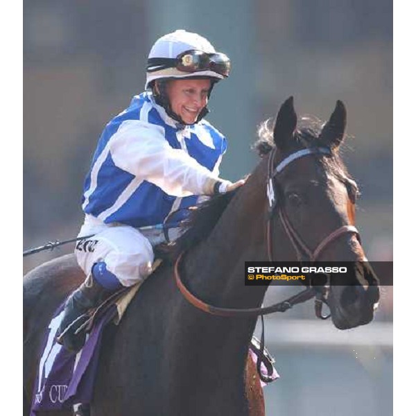 Julie Kronos with Halfbrided Los Angeles 25 october 2003 - Breeders\' Cup ph. Stefano Grasso