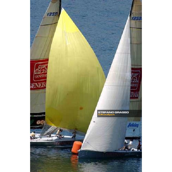 The Heat - Nations Cup - turning the buoy during semi-final Cian vs. Spithill Triest, 17th july 2004 ph. Stefano Grasso