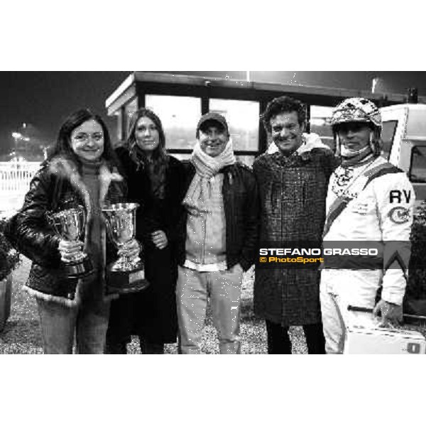 Alessandra Vigliani with Bruno Grizzetti and Roberto Vecchione after winning the Gran Premio Mario Locatelli Milan San Siro, 24th january 2010 ph. Stefano Grasso