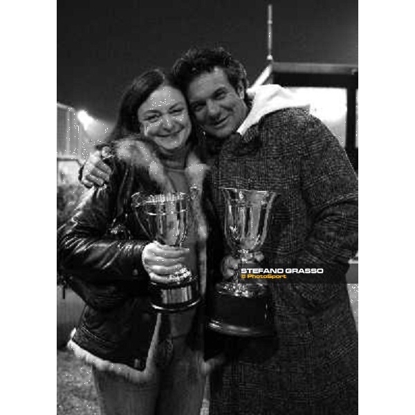 Alessandra Vigliani with Bruno Grizzetti after winning the Gran Premio Mario Locatelli Milan San Siro, 24th january 2010 ph. Stefano Grasso