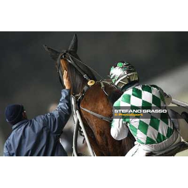 Andrea Guzzinati and Lover Power before the Final of the Gran Premio Mario Locatelli Milan San Siro, 24th january 2010 ph. Stefano Grasso