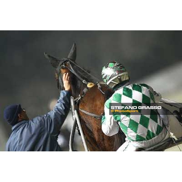 Andrea Guzzinati and Lover Power before the Final of the Gran Premio Mario Locatelli Milan San Siro, 24th january 2010 ph. Stefano Grasso