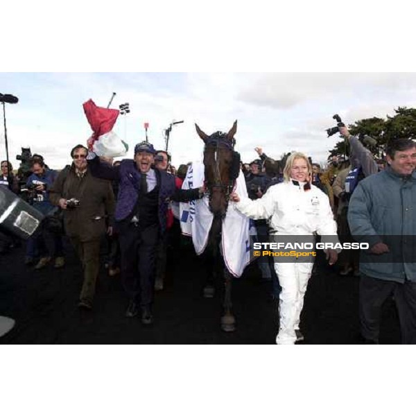 Varenne wins the Grand Prix d\' Amerique 2001 Paris Vincennes, 28th january 2001 ph. Stefano Grasso