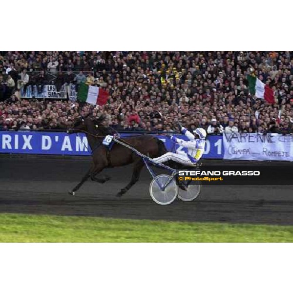 Varenne wins the Grand Prix d\' Amerique 2001 Paris Vincennes, 28th january 2001 ph. Stefano Grasso