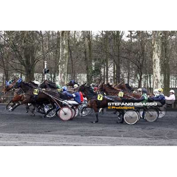 Sebastien Ernault with Oyonnax wins the Prix d\' Amerique Marionnaud beating Quaker Jet and Meaulnes du Corta Paris Vincennes, 31st january 2010 ph.Stefano Grasso