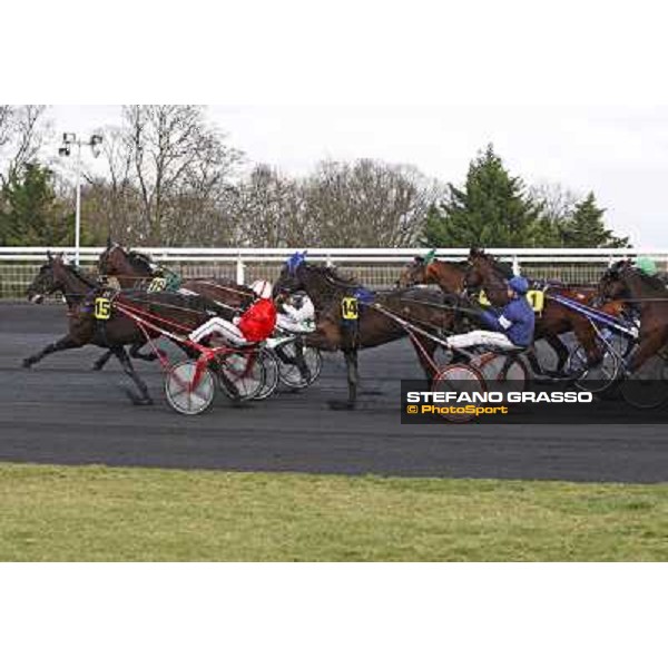 Sebastien Ernault with Oyonnax wins the Prix d\' Amerique Marionnaud beating Quaker Jet and Meaulnes du Corta Paris Vincennes, 31st january 2010 ph.Stefano Grasso