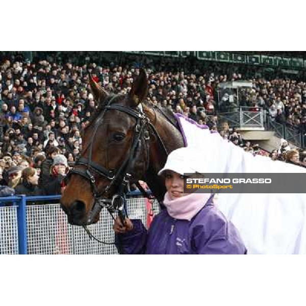Sebastien Ernault with Oyonnax wins the Prix d\' Amerique Marionnaud beating Quaker Jet and Meaulnes du Corta Paris Vincennes, 31st january 2010 ph.Stefano Grasso