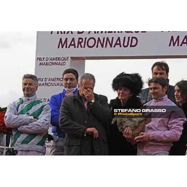 Sebastien Ernault with Oyonnax wins the Prix d\' Amerique Marionnaud beating Quaker Jet and Meaulnes du Corta Paris Vincennes, 31st january 2010 ph.Stefano Grasso