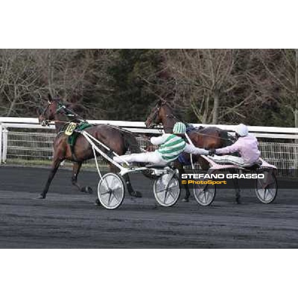 Sebastien Ernault with Oyonnax wins the Prix d\' Amerique Marionnaud beating Quaker Jet and Meaulnes du Corta Paris Vincennes, 31st january 2010 ph.Stefano Grasso