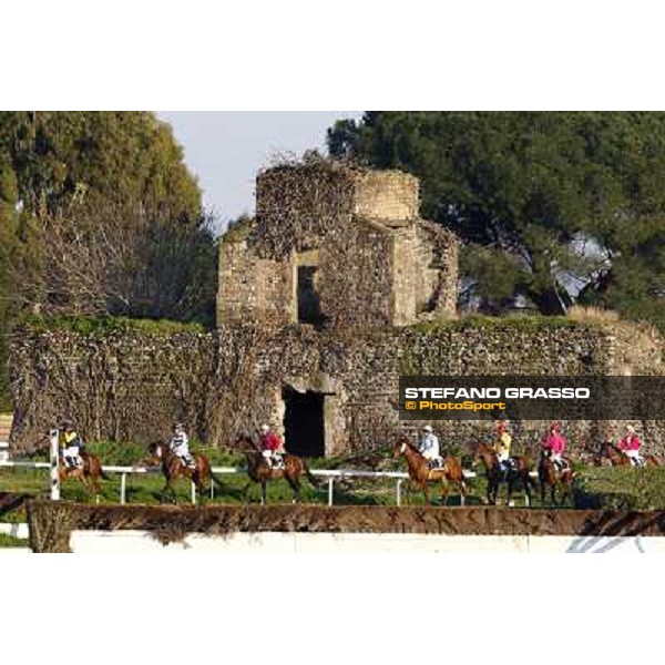 the horses of the Premio Criterium d\' Inverno go to the start Rome, 7th february 2010 ph. Stefano Grasso