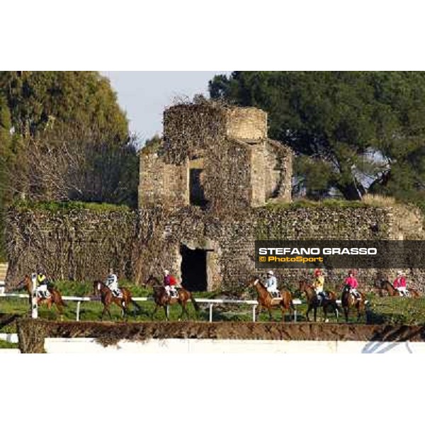 the horses of the Premio Criterium d\' Inverno go to the start Rome, 7th february 2010 ph. Stefano Grasso