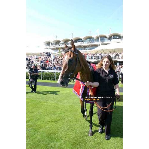 Soviet Song return to the barn after winning The Cantor Odds Sussex Stakes Glorious Goodwood 28 th july 2004 ph. Stefano Grasso