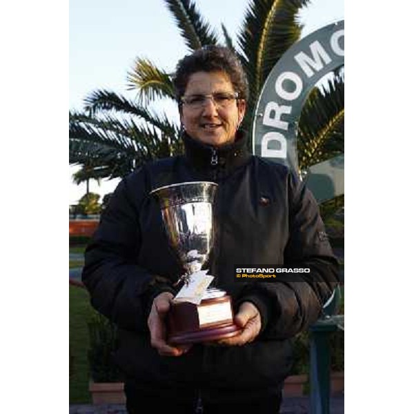 the trainer Daniela Moretti poses after winning the Premio Criterium d\' Inverno Rome, 7th february 2010 ph. Stefano Grasso