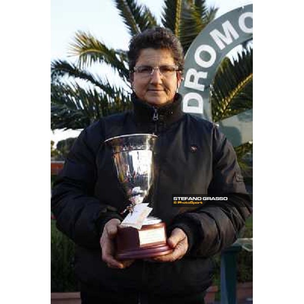 the trainer Daniela Moretti poses after winning the Premio Criterium d\' Inverno Rome, 7th february 2010 ph. Stefano Grasso