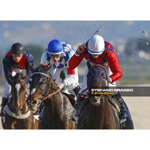 Umberto Rispoli with Marblack wins the Premio Windsor Rome, 7th february 2010 ph. Stefano Grasso
