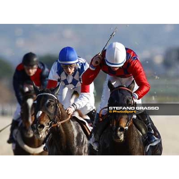Umberto Rispoli with Marblack wins the Premio Windsor Rome, 7th february 2010 ph. Stefano Grasso