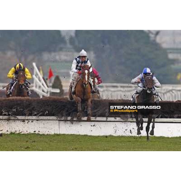 Dirk Fuhrmann on Frammassone goes to win the 60.a Gran Corsa Siepi di Roma Roma, 14th february 2010 ph. Stefano Grasso